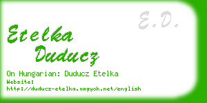 etelka duducz business card